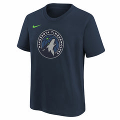 Minnesota Timberwolves Youth Team Essential Logo T-Shirt - Navy | Nike outlet
