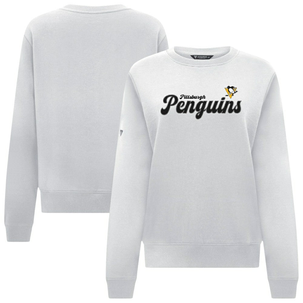 Pittsburgh Penguins Levelwear Women's Yvette Big Script Tri-Blend Sweatshirt