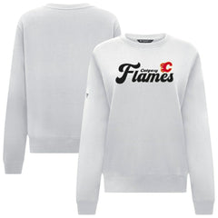 Calgary Flames Levelwear Women's Yvette Big Script Tri-Blend Sweatshirt
