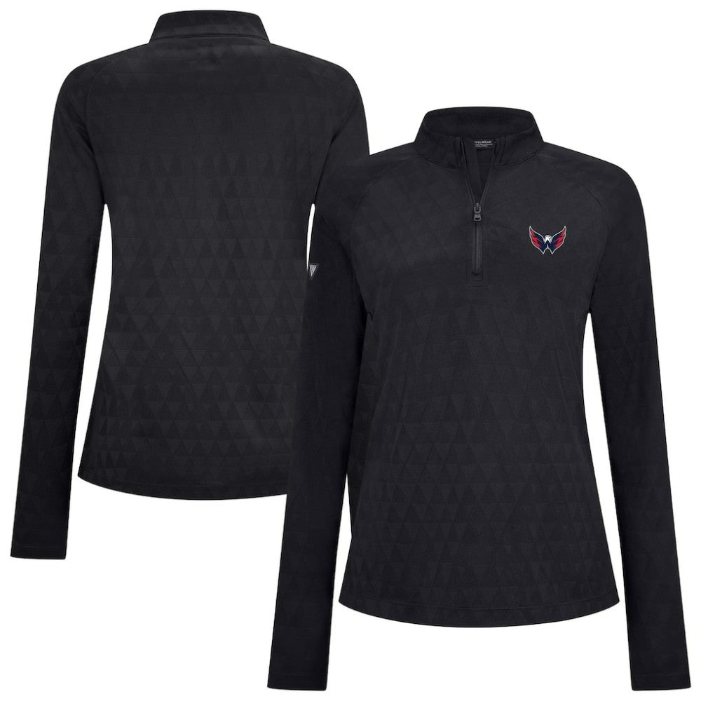 Washington Capitals Levelwear Women's Spike Raglan Quarter-Zip Top