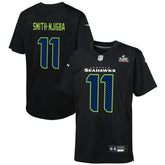 NFL Seattle Seahawks Jaxon Smith-Njigba Youth Super Bowl LX Patch Carbon Fashion Game Jersey