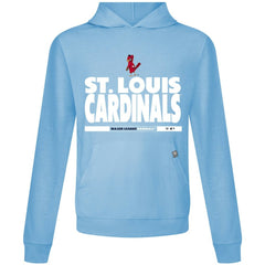 St. Louis Cardinals Levelwear Relay Center Stage Long Sleeve Hooded T-Shirt - Light Blue