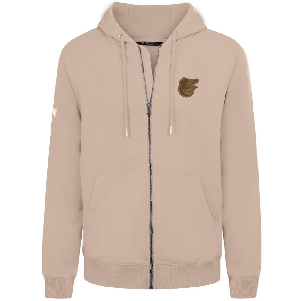 Baltimore Orioles Levelwear Podium Full-Zip Hoodie - Khaki