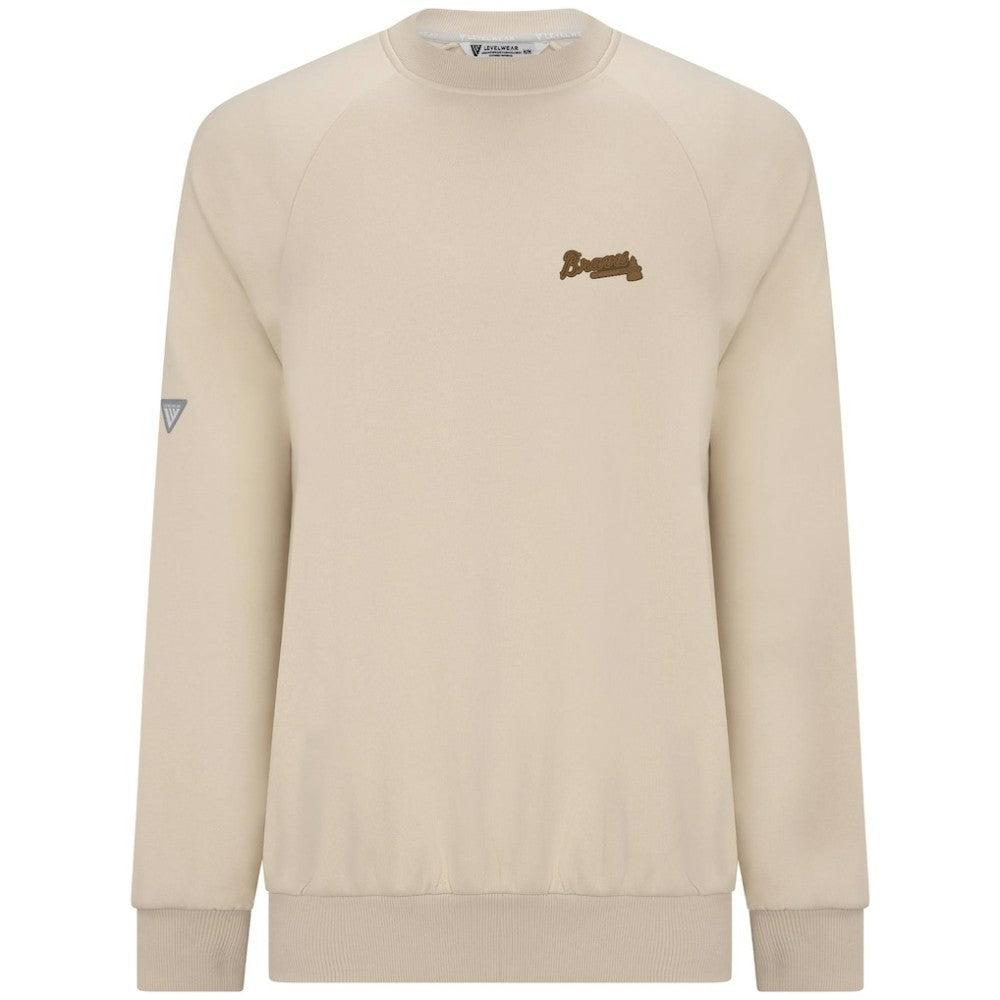 Atlanta Braves Levelwear Connect Logo Sweatshirt - Khaki
