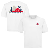 Cincinnati Reds Levelwear Panoramic Luxe Signature Knit T-Shirt - White