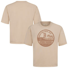 Boston Red Sox Levelwear Spring Training Badge Luxe Signature Knit T-Shirt - Khaki