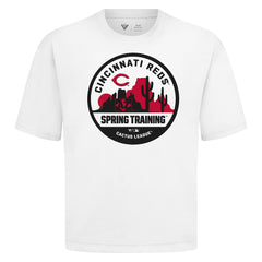 Cincinnati Reds Levelwear Spring Training Badge Luxe Signature Knit T-Shirt - White
