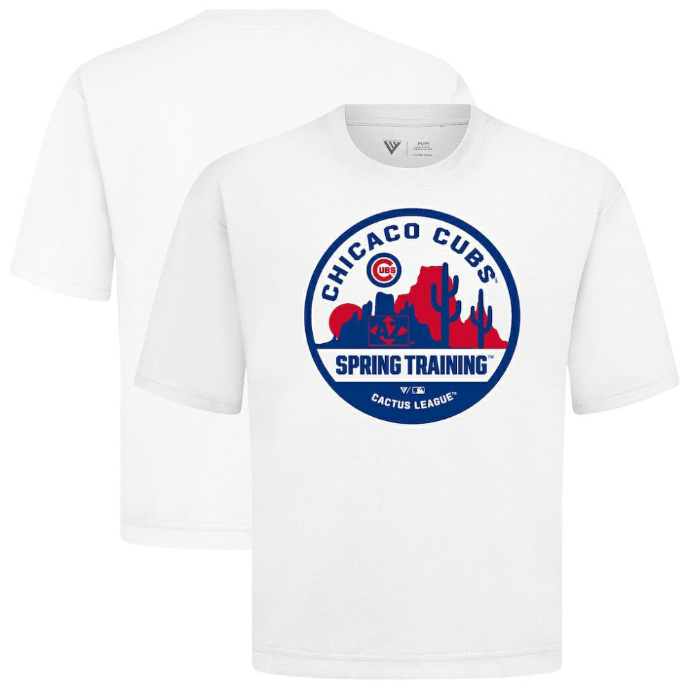 Chicago Cubs Levelwear Spring Training Badge Luxe Signature Knit T-Shirt - White