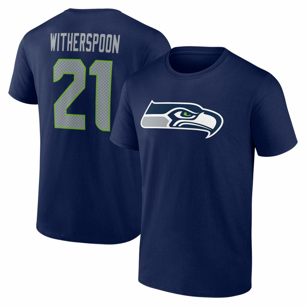 NFL Seattle Seahawks Devon Witherspoon Icon Name & Number T-Shirt