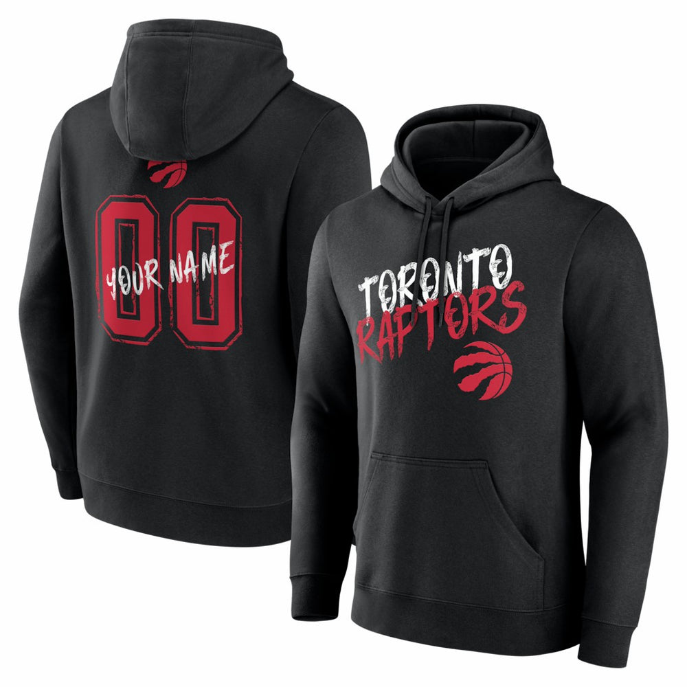 Toronto Raptors Big & Tall Hustle Personalized Name & Number Hoodie - Black shop