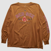 Boston Red Sox Majestic 2000s Long Sleeve T-shirt - Brown Vintage