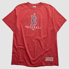Boston Red Sox Majestic 2000s T-shirt - Red Vintage