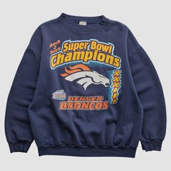 NFL Denver Broncos Logo 7 1999 Pullover Sweatshirt