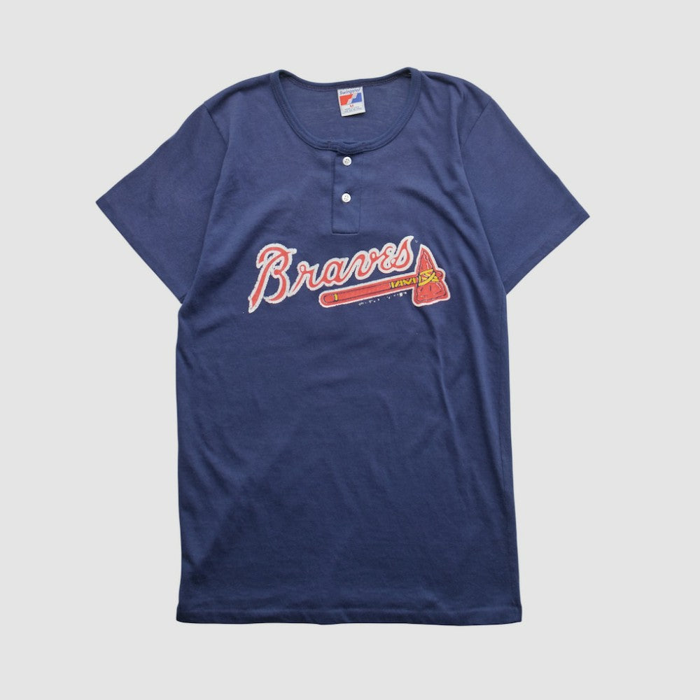 Atlanta Braves Swingster 90s T-shirt - Navy Vintage