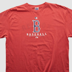 Boston Red Sox Majestic 2000s T-shirt - Red Vintage