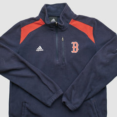 Boston Red Sox Adidas 2010s 1/4 Zip Sweatshirt - Navy Vintage