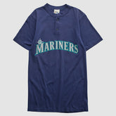 Seattle Mariners Majestic 2000s T-shirt - Navy Vintage