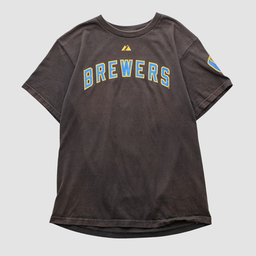 Milwaukee Brewers Majestic 2000s T-shirt - Black Vintage