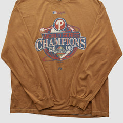 Philadelphia Phillies Alstyle 2008 Long Sleeve T-shirt - Tan Vintage
