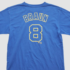 Milwaukee Brewers Majestic 2000s T-shirt - Blue Vintage