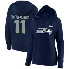 NFL Seattle Seahawks Jaxon Smith-Njigba Women's Super Bowl LX Champions Plus Size Name & Number Fleece Hoodie