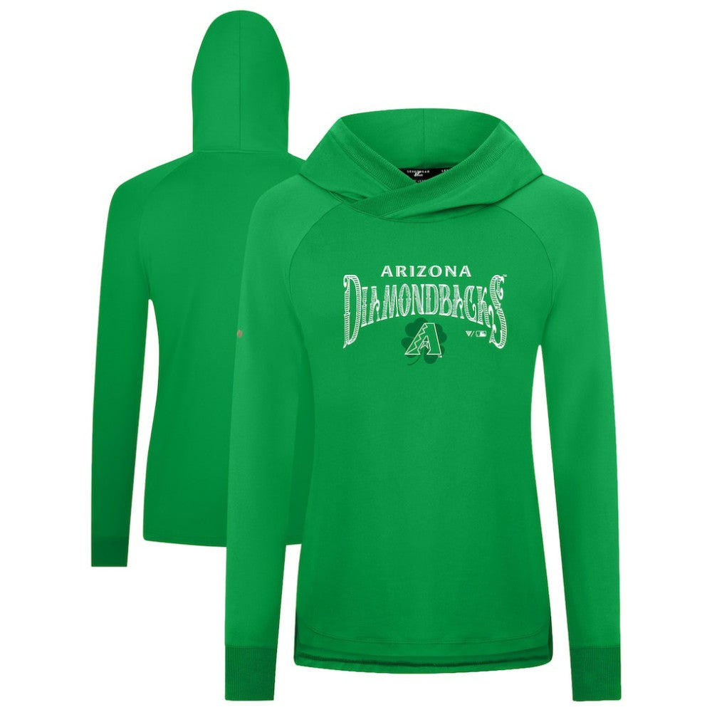 Arizona Diamondbacks Levelwear Women's St. Patrick's Day Slender Raglan Hoodie - Green