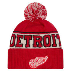 Detroit Red Wings New Era Retro Cuffed Knit Hat with Pom