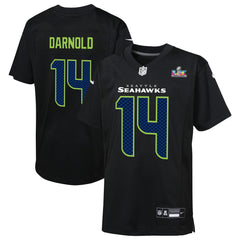 NFL Seattle Seahawks Sam Darnold Youth Super Bowl LX Carbon Fashion Game Jersey