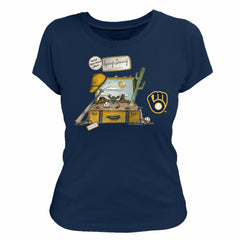 Milwaukee Brewers Tiny Turnip Women's 2026 Spring Training T-Shirt - Navy