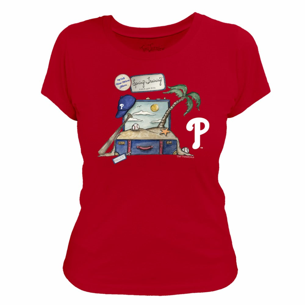 Philadelphia Phillies Tiny Turnip Women's 2026 Spring Training T-Shirt - Red