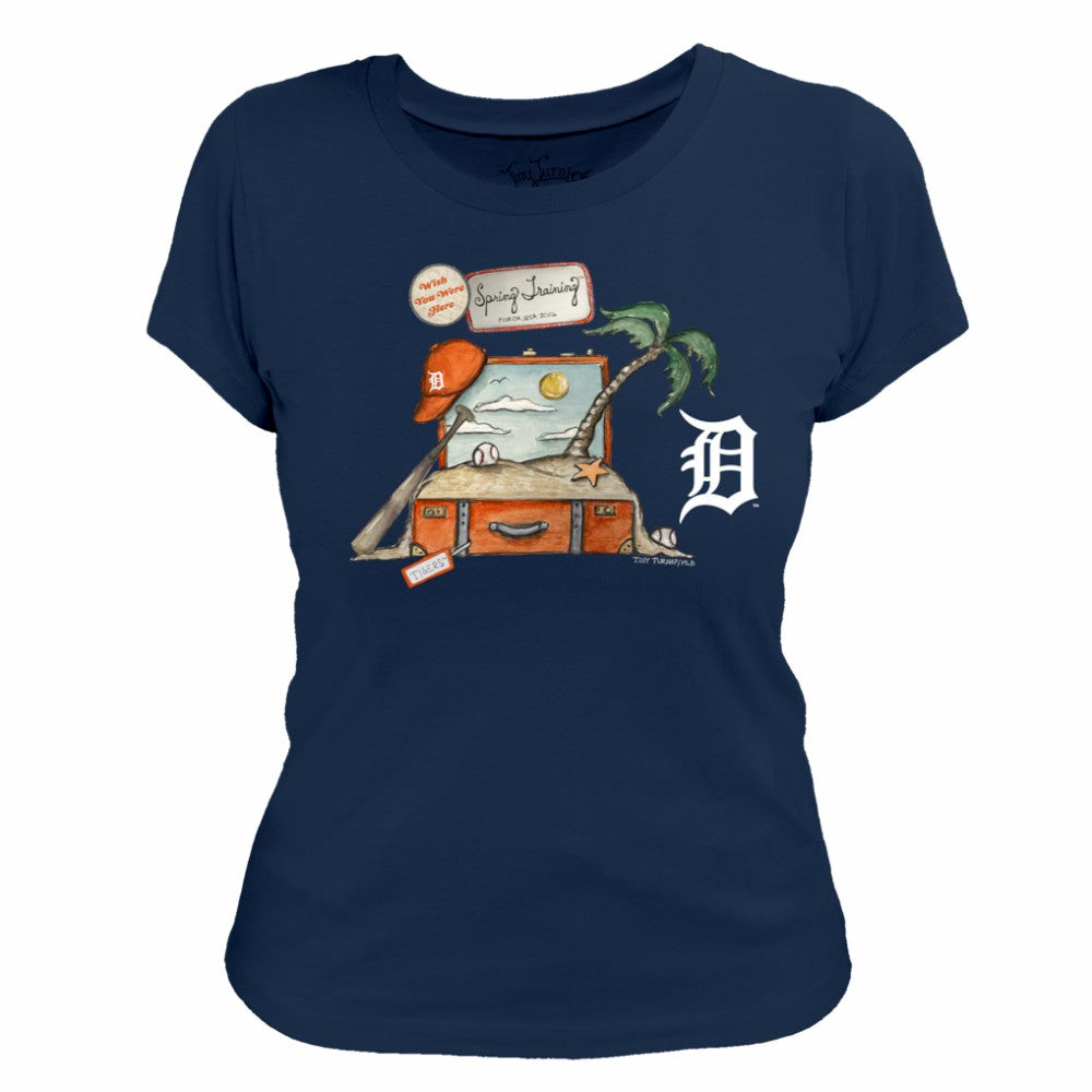 Detroit Tigers Tiny Turnip Women's 2026 Spring Training T-Shirt - Navy