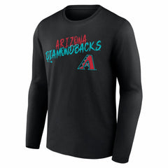 Arizona Diamondbacks Hustle Personalized Name & Number Long Sleeve T-Shirt - Black