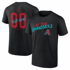 Arizona Diamondbacks Hustle Personalized Name & Number T-Shirt - Black