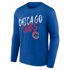 Chicago Cubs Hustle Personalized Name & Number Long Sleeve T-Shirt - Royal