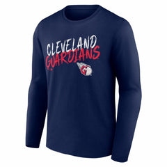 Cleveland Guardians Hustle Personalized Name & Number Long Sleeve T-Shirt - Navy