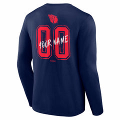 Cleveland Guardians Hustle Personalized Name & Number Long Sleeve T-Shirt - Navy
