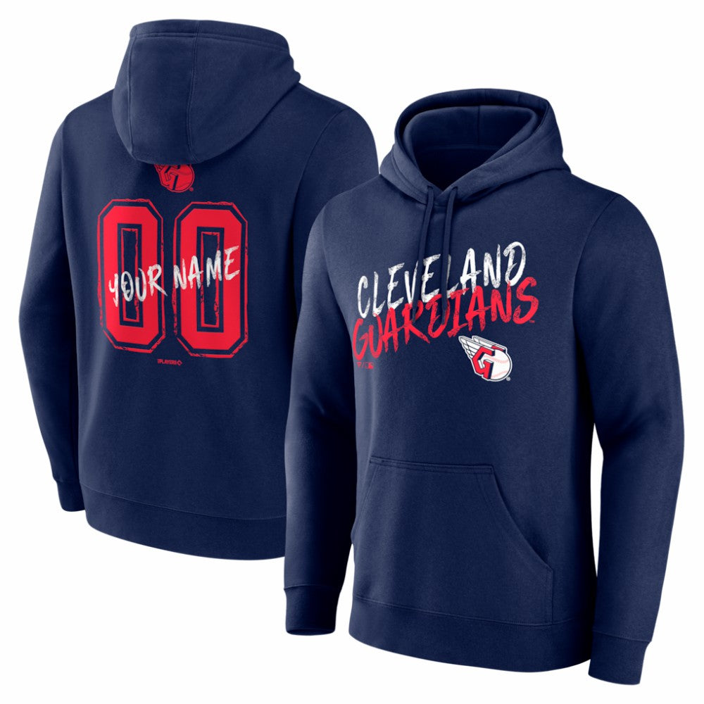 Cleveland Guardians Hustle Personalized Name & Number Hoodie - Navy