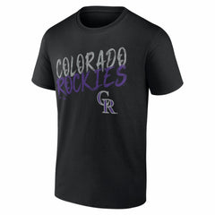 Colorado Rockies Hustle Personalized Name & Number T-Shirt - Black