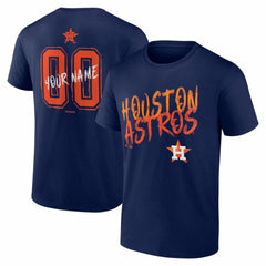 Houston Astros Hustle Personalized Name & Number T-Shirt - Navy