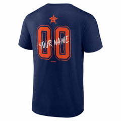 Houston Astros Hustle Personalized Name & Number T-Shirt - Navy