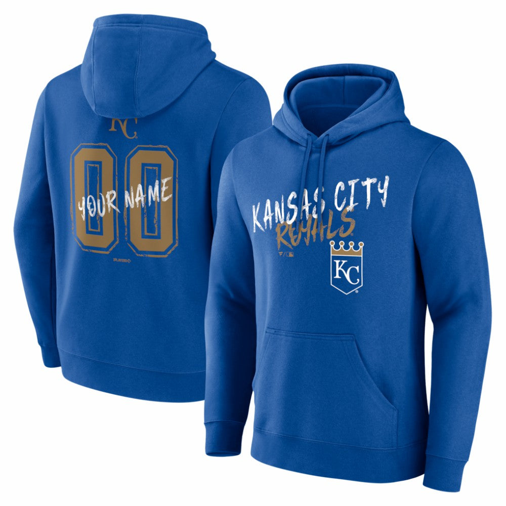 Kansas City Royals Hustle Personalized Name & Number Hoodie - Royal