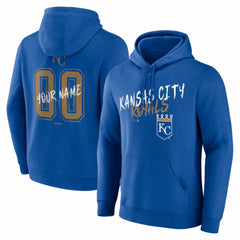 Kansas City Royals Hustle Personalized Name & Number Hoodie - Royal