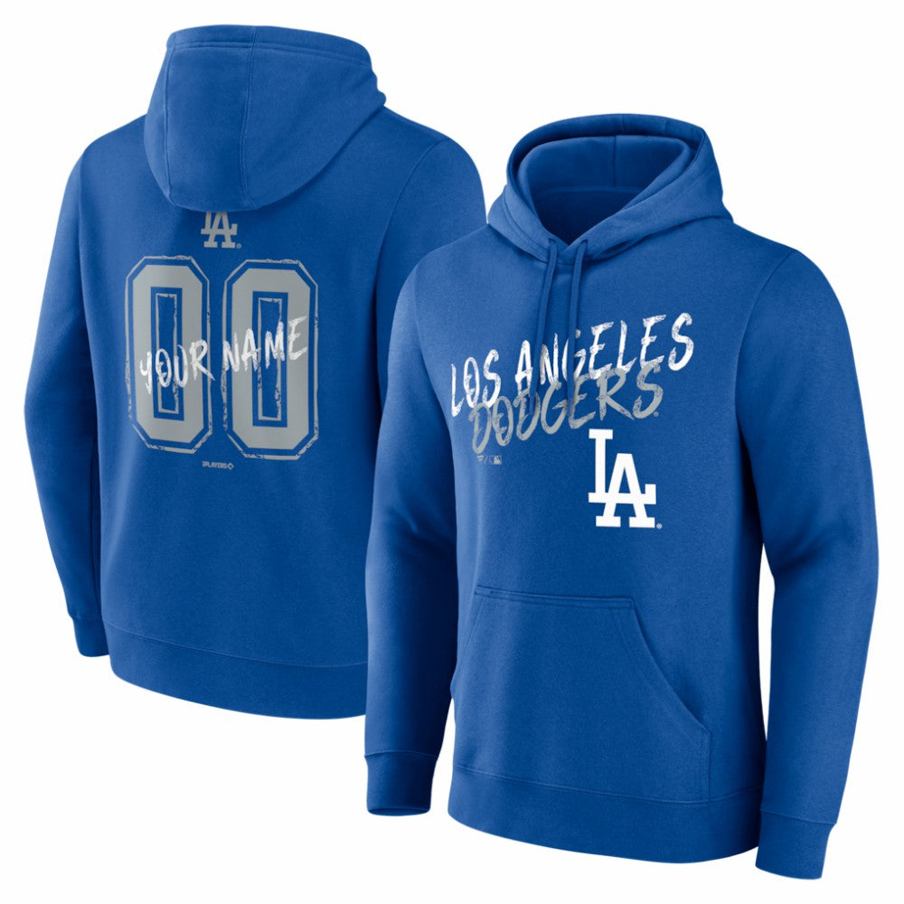 Los Angeles Dodgers Hustle Personalized Name & Number Hoodie - Royal