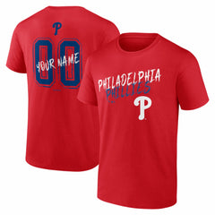 Philadelphia Phillies Hustle Personalized Name & Number T-Shirt - Red