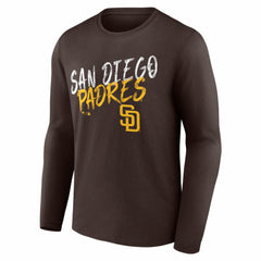 San Diego Padres Hustle Personalized Name & Number Long Sleeve T-Shirt - Brown