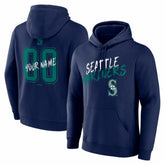 Seattle Mariners Hustle Personalized Name & Number Hoodie - Navy