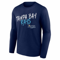 Tampa Bay Rays Hustle Personalized Name & Number Long Sleeve T-Shirt - Navy