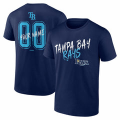Tampa Bay Rays Hustle Personalized Name & Number T-Shirt - Navy