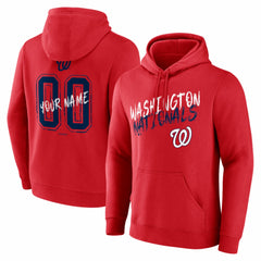 Washington Nationals Hustle Personalized Name & Number Hoodie - Red