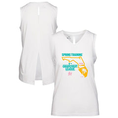 Miami Marlins Levelwear Women's 2026 Spring Training Paisley Ball Bold Tank - White